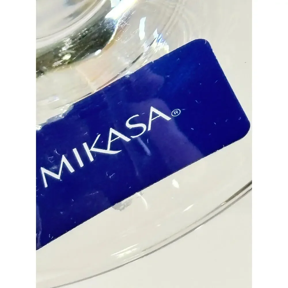 Mikasa Martini Etched Clear Crystal Glasses ~ Set of 2